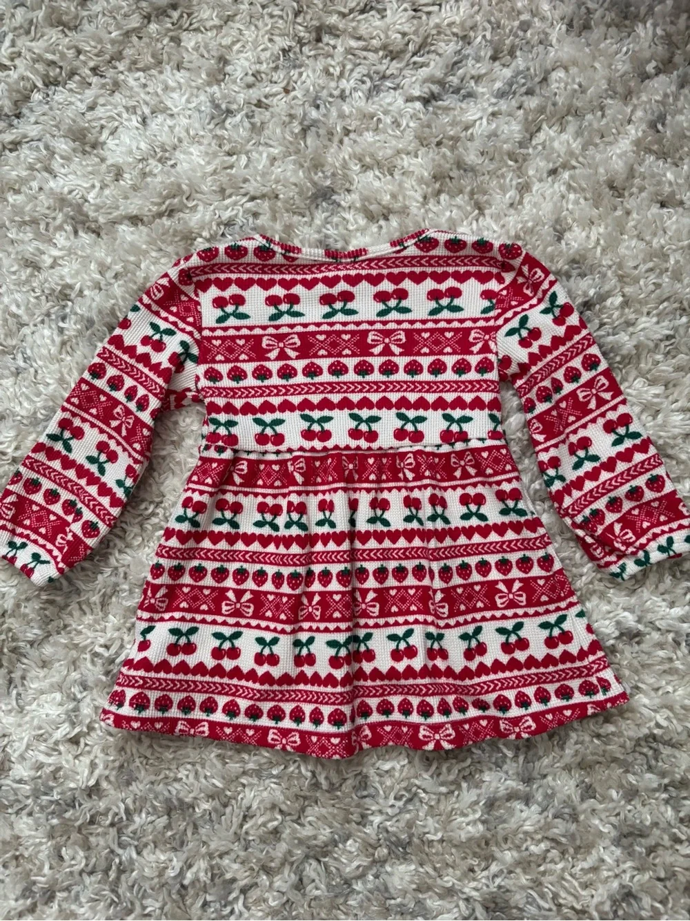 Old Navy Red and White Knit Dress | 12-18m